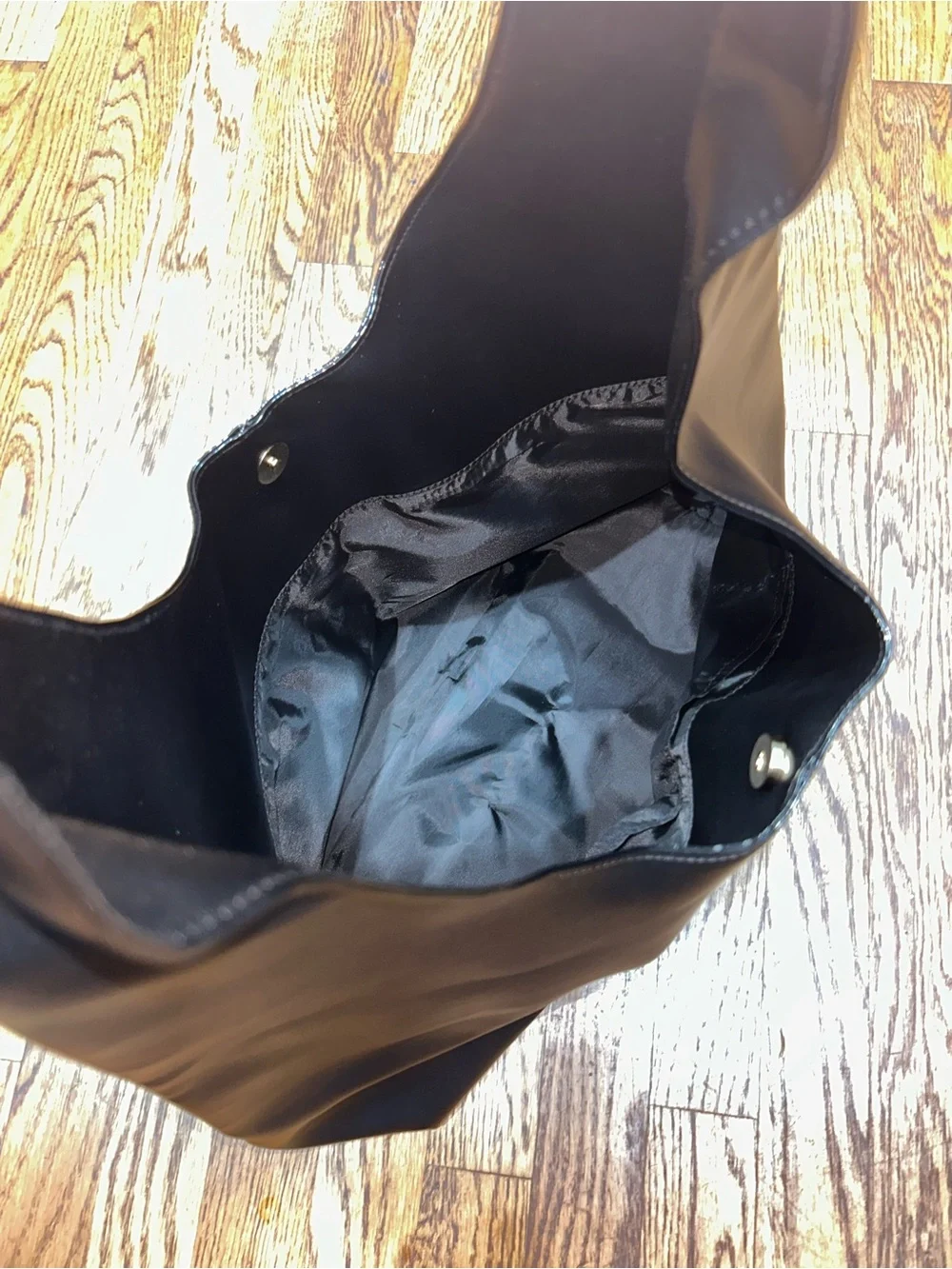 Victoria’s Secret Black Hobo Tote Shoulder Bag Faux Leather Large